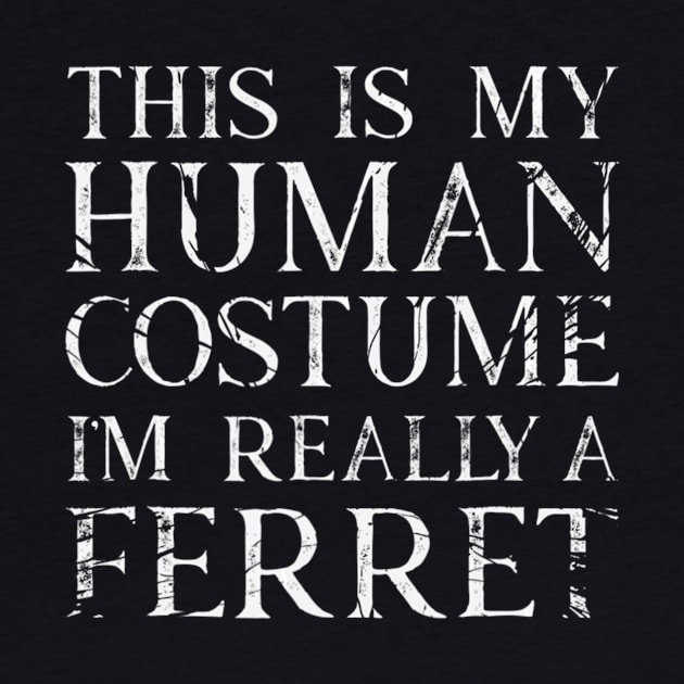 I'm Really A Ferret His Is My Human Costume Halloween by crowominousnigerian 